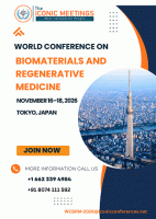 World Conference on Biomaterials and Regenerative Medicine (WCBRM-2026) Conference Poster